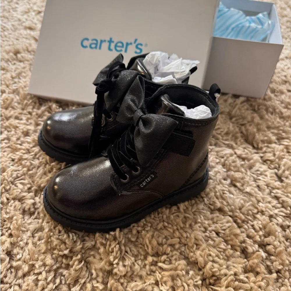 Carter's Yoyo Toddler Girls Boots With Bow Accent. NWB - Picture 5 of 10